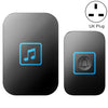 Cacazi A86 Música electrónica Timbre de control remoto Uno para una puerta inalámbrica de CA, estilo: enchufe del Reino Unido (Negro)