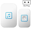Cacazi A86 Electronic Music Control Remote Doorbell One para un timbre inalámbrico de CA, estilo: tapón de la UE (blanco)