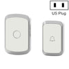 CACAZI A20 Timbre inalámbrico para el hogar inteligente Timbre con control remoto de música digital, Estilo: Enchufe de EE. UU. (Plata)