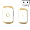 CACAZI A20 Timbre inalámbrico para el hogar inteligente Timbre con control remoto de música digital, estilo: enchufe de la UE (dorado)