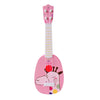 Instrumento Musical de simulación pequeña de jirafa rosa Mini Ukelele reproducible de cuatro cuerdas Juguete musical de educación para la primera infancia