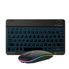 Teclado y ratón Bluetooth Bluetooth colorido de 10 pulgadas RGB para teléfono móvil / tableta (negro)