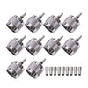 10 Uds NJ-1.5 para RG316/RG174/LMR tipo N conector de enchufe conector Coaxial RF de baja pérdida