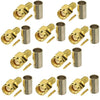 Conector macho SMA de 10 Uds. Engarzado para RG58 / LMR195 / RG142 / RG400