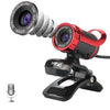 HXSJ A859 480P Computer Network Course Camera Video Cámara USB Micrófono de absorción de sonido incorporado (Sin función de cámara Rojo)