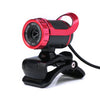 HXSJ A859 480P Cámara de curso de red de computadora Cámara de video USB Micrófono de absorción de sonido incorporado (Rojo)