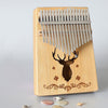Piano de tono portátil Kalimba de 17 tonos, estilo: ciervos bambú-clásicos