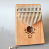 Piano de tono portátil Kalimba de 17 tonos, estilo: estrella de caoba-seis puntiagudas