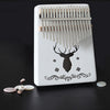 Piano de pulgar portátil Kalimba de 17 tonos, estilo: ciervo blanco-clásico