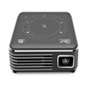 P11 854x480 DLP Mini proyector inteligente con control remoto por infrarrojos, Android 9.0, 2GB + 16GB, soporte 2.4G / 5G WiFi, Bluetooth, tarjeta TF (gris plateado)