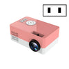 Proyector LED portátil S261 / J16 Home Mini HD 1080P, compatible con tarjeta TF / disco AV / U, especificación de enchufe: enchufe de EE. UU. (Rosa blanco)