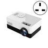 Proyector LED portátil S261 / J16 Home Mini HD 1080P, compatible con tarjeta TF / disco AV / U, especificación de enchufe: enchufe del Reino Unido (blanco y negro)