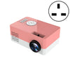 Proyector LED portátil S261 / J16 Home Mini HD 1080P, compatible con tarjeta TF / disco AV / U, especificación de enchufe: enchufe del Reino Unido (rosa blanco)