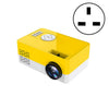 Proyector LED portátil S261 / J16 Home Mini HD 1080P, compatible con tarjeta TF / disco AV / U, especificación de enchufe: enchufe del Reino Unido (amarillo blanco)