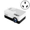 Proyector LED portátil S261 / J16 Home Mini HD 1080P, compatible con tarjeta TF / disco AV / U, especificación de enchufe: enchufe AU (blanco negro)