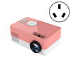 Proyector LED portátil S261 / J16 Home Mini HD 1080P, compatible con tarjeta TF / disco AV / U, especificación de enchufe: enchufe AU (rosa blanco)