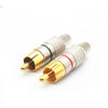 30 PCS / 15 pares 270RCA Lotus Head AV Plug Video Head Audio Head RCA Plug Lotus Plug (entrega aleatoria de colores)