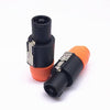 10 Uds Audio de cuatro núcleos enchufe de altavoz profesional NL4FC conector de línea de Audio amplificador Ohm conector (naranja)