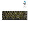 RK61 61 Teclas Bluetooth / 2.4G Wireless / USB Cableado Three Tablet Tablet Gaming Teclado mecánico, Longitud del cable: 1,5 m, Estilo: Eje verde (negro)