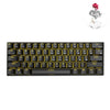 RK61 61 Teclas Bluetooth / 2.4G Wireless / USB Cableado Three Tablet Tablet Gaming Teclado mecánico, Longitud del cable: 1,5 m, Estilo: Eje rojo (Negro)
