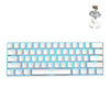 RK61 61 Teclas Bluetooth / 2.4G Wireless / USB Cableado Three Tablet Tablet Gaming Teclado mecánico, Longitud del cable: 1,5 m, Estilo: Eje del té (blanco)