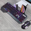 618 Juego de teclado y ratón manipulador de juegos de Internet Cafe, longitud del cable: 1,6 m (negro)