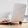 Creative Laptop Compact Portable Invisible Mushroom Stand Escritorio Elevador Ventilador Calentador Estante (Negro)