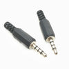30 PCS Enchufe para auriculares 3,5 mm Cabezal de audio de cuatro polos Cabezal de soldadura DIY