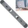 Oatsbasf - Calentador de ventilador de aumento con soporte plegable para computadora portátil de almacenamiento portátil (gris)