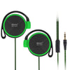 Shini Q940 Auricular con gancho súper bajo de 3.5 mm para reproductor de MP3, computadora móvil (verde sin micrófono)