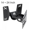 Soporte de montaje en pared de monitor de PC de TV girado universal para TV de panel plano LED LCD de 14 ~ 24 pulgadas con 180 grados alrededor del pivote