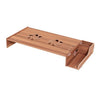 Soporte de monitor de computadora de madera elevado Organizador de escritorio con estante para computadora portátil y almacenamiento de teclado