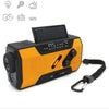 Manivela multifuncional Energía solar Linterna LED Banda completa Radio FM Lámpara de escritorio Alarma, Estilo: Versión de EE. UU. NOAA (Naranja)