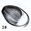 Fake Bangs Clip Hairpiece Flequillo sintético Cabello (Negro azabache)
