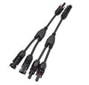 1 par de conectores adaptadores en Y de rama MC4 M / M / F y F / F / M para cable de paneles solares (mc4)