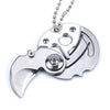 Mini cuchillo de hoja plegable portátil de bolsillo pequeño cuchillo de supervivencia militar al aire libre llavero multiherramienta autodefensa (plata)