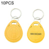 10 PCS 125KHz TK / EM4100 Proximity ID Card Chip Llavero Llavero Llavero (Naranja)