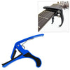 Capo de guitarra de plástico para accesorios de instrumentos musicales de afinación de guitarra eléctrica acústica de 6 cuerdas de 6 cuerdas (azul)
