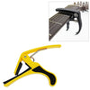 Capo de guitarra de plástico para accesorios de instrumentos musicales de afinación de guitarra eléctrica acústica de 6 cuerdas de 6 cuerdas (amarillo)