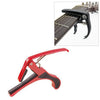 Capo de guitarra de plástico para accesorios de instrumentos musicales de afinación de guitarra eléctrica acústica de 6 cuerdas de 6 cuerdas (rojo)