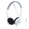 DANYIN DT326 Computadora de escritorio montada en la cabeza Auriculares con cable de aprendizaje para niños con micrófono, Longitud del cable: 1.8 m, Estilo: USB (Blanco)