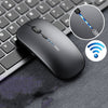 Ratón inalámbrico para ordenador portátil Inphic PM1 Office Mute, estilo: pantalla de batería (gris metálico)