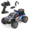 Coche de control remoto de carga MGRC 2.4G Control remoto inalámbrico de cuatro vías Coche de escalada a campo traviesa 1:18 Modelo de coche (gris azul)