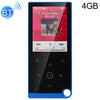 E05 2.4 pulgadas TOUCH-BOOTS MP4 / MP3 Reproductor de música sin pérdida, soporte E-Book / Reloj de alarma / Apagado del temporizador, Capacidad de memoria: 4GB Versión Bluetooth (AZUL)