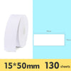 2 PCS Etiqueta de productos de supermercado Papel de etiqueta de precio Papel de etiqueta térmica autoadhesivo para NIIMBOT D11, Tamaño: Blanco 15x50 mm 130 hojas