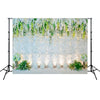 Tela de fondo de fotografía de arreglo de fiesta de tema de boda de simulación de pared de flores de 2,1 m x 1,5 m (W027)