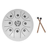 MEIBEITE Tambor sánscrito C-Tune de 5.5 pulgadas con lengua de acero, tambor vacío sin preocupaciones (blanco)