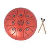 MEIBEITE Tambor sánscrito C-Tune de 5.5 pulgadas, lengua de acero, tambor vacío sin preocupaciones (rojo)