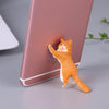 60 PCS Sucker Design Cute Cat Soporte para teléfono inteligente (naranja)