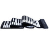 MIDI88 Piano plegable enrollado a mano de 88 teclas Teclado suave MIDI profesional Práctica simulada Piano electrónico plegable de mano (negro inglés)
